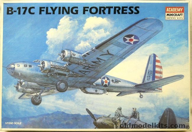Academy 1/72 Boeing B-17C Flying Fortress, 1666 plastic model kit